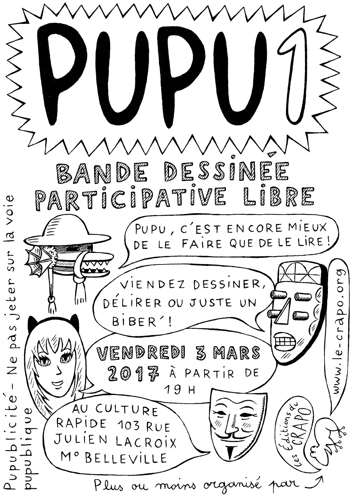 L’invitation à la 1ère séance de PUPU